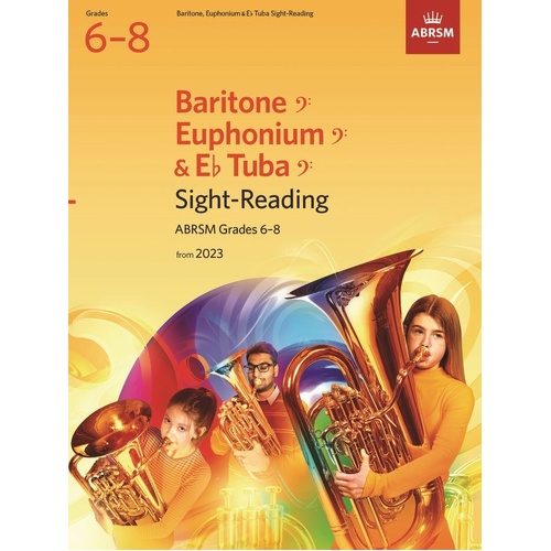 Sight-Reading for Baritone BC/Eb Tuba Grades 6-8 by ABRSM, 72 Pages, Practice Material for Exams