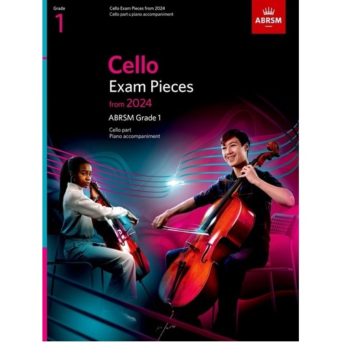Cello Exam Pieces 2024 ABRSM Grade 1 Cello/Piano 32 Pages