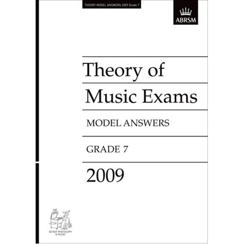 ABRSM Theory of Music Exam Answers Grade 7 2009