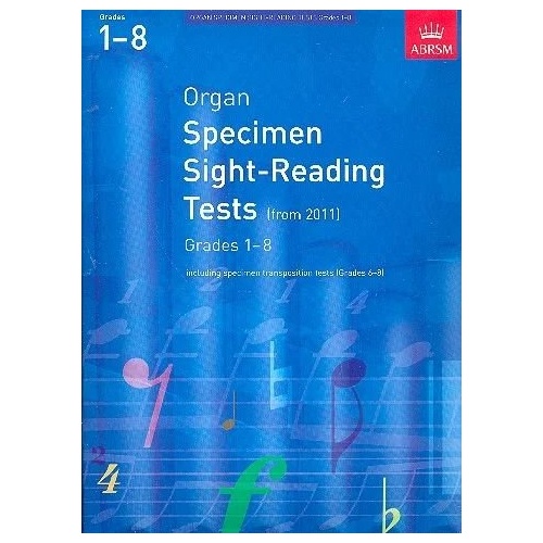 ABRSM Organ Specimen Sight-Reading Tests Grades 1-8 2011