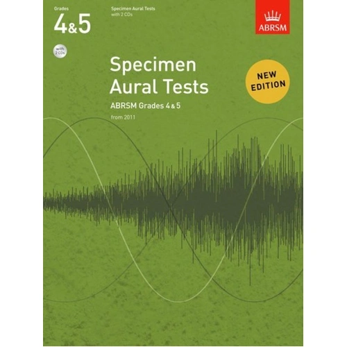 ABRSM Specimen Aural Tests Grades 4 & 5 Book with 2 CDs