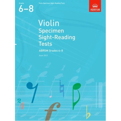 ABRSM Violin Specimen Sight-Reading Tests Grades 6-8