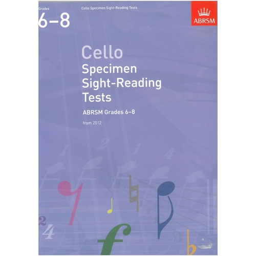 ABRSM Cello Specimen Sight Reading Grades 6-8 2012