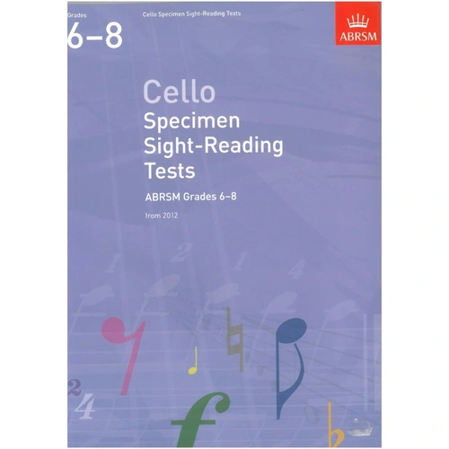 ABRSM Cello Specimen Sight Reading Tests Grades 6-8 2012 Edition