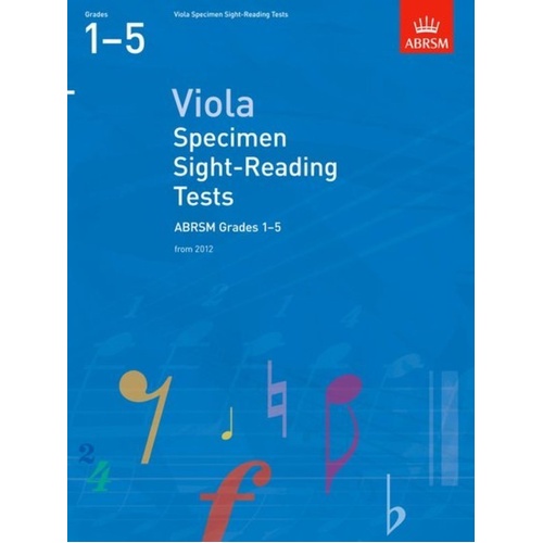 ABRSM Viola Specimen Sight Reading Tests Grades 1-5 2012