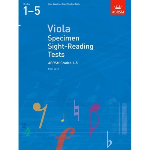 ABRSM Viola Specimen Sight-Reading Tests Grade 1-5