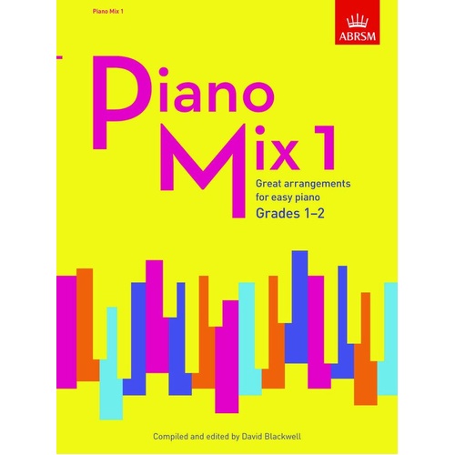 Piano Mix 1 Grade 1-2 by ABRSM, Piano Solo, 28 Pages, Easy Piano Arrangements, Various Styles and Genres