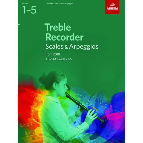ABRSM Treble Recorder Scales & Arpeggios Grades 1-5 2018