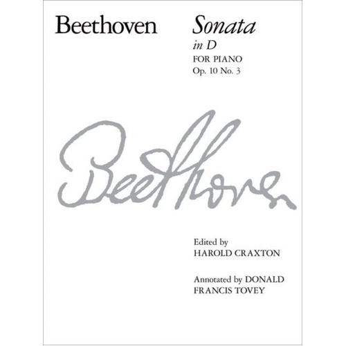 Beethoven Piano Sonata D Major Op 10 No 3 Sheet Music