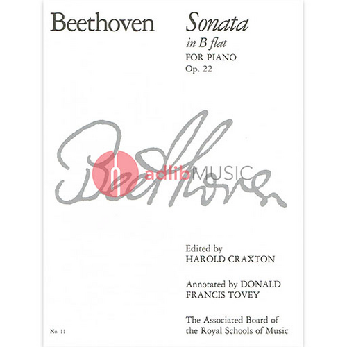 Beethoven Piano Sonata in Bb Major Op 22 - Signature Series Sheet Music