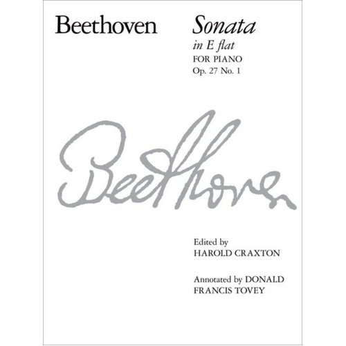 Beethoven Piano Sonata Op. 27 No. 1 E Flat - ABRSM Signature Series, 24 Pages, Piano Solo