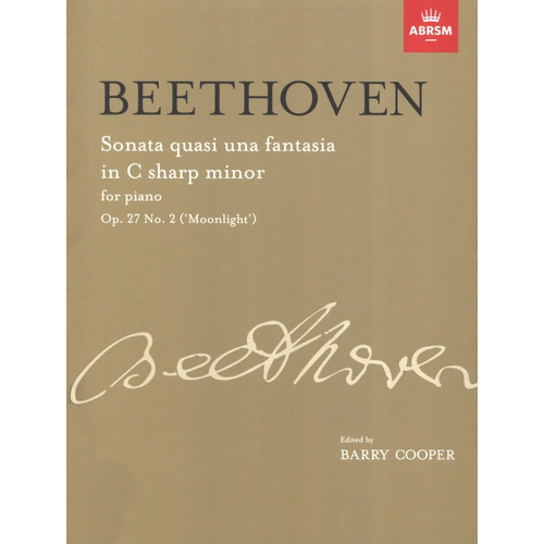 Beethoven Piano Sonata C# Minor Op 27 No 2 Moonlight Sheet Music