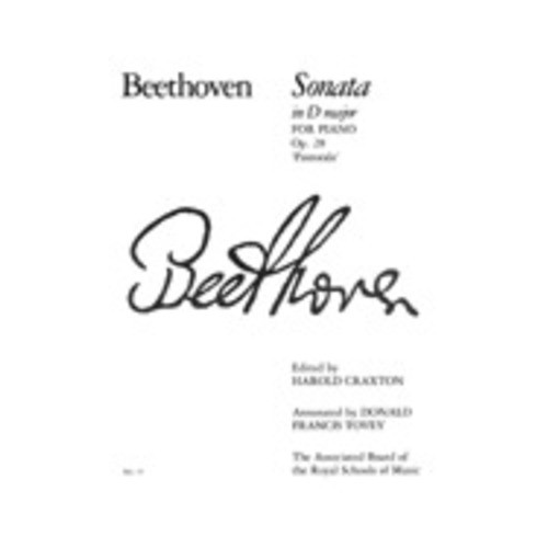 Beethoven Piano Sonata Op 28 in D Major Pastorale Sheet Music