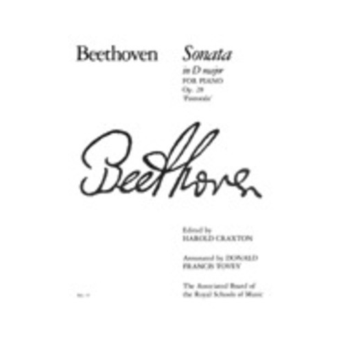 Beethoven Piano Sonata Op 28 in D Major Pastorale Sheet Music