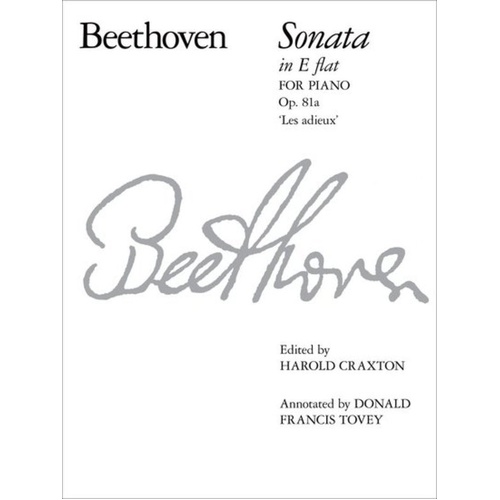 Beethoven Piano Sonata in E Flat Op. 81A (Les Adieux) - ABRSM Signature Series, 28 Pages, Piano Solo