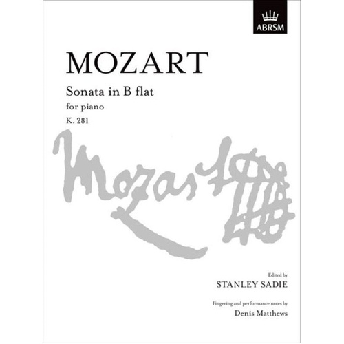 Mozart Piano Sonata in B Flat Major K 281 - ABRSM Signature Series Sheet Music