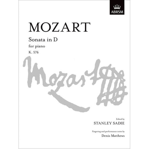 Mozart Piano Sonata in D K 576 - ABRSM Signature Series Sheet Music