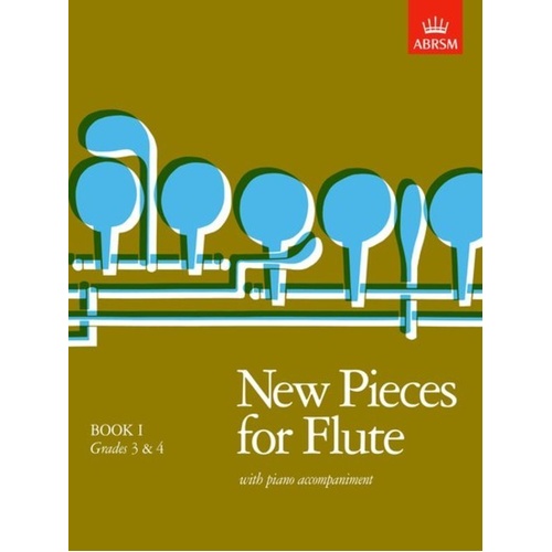 New Pieces for Flute Book 1 by ABRSM, 36 Pages, Woodwind Flute Repertoire for Grades 3-6