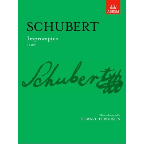 Schubert Impromptus Op 90 D 899 Piano Sheet Music