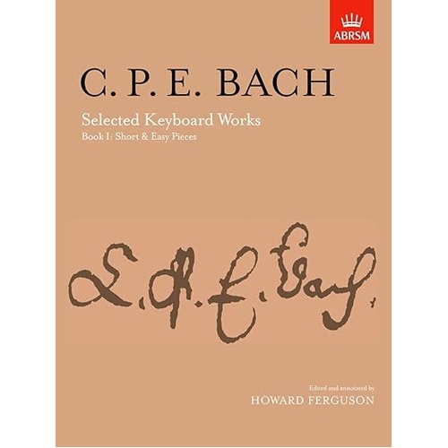 C.P.E. Bach Selected Keyboard Works Book I - Piano Sheet Music