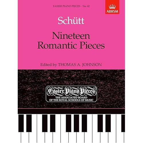 Schutt Nineteen Romantic Pieces for Piano Sheet Music