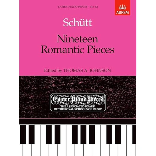 Schutt Nineteen Romantic Piano Pieces Sheet Music