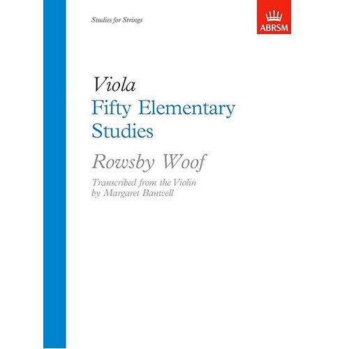 Fifty Elementary Studies for Viola - Progressive Studies Transcribed from Violin by Margaret Banwell