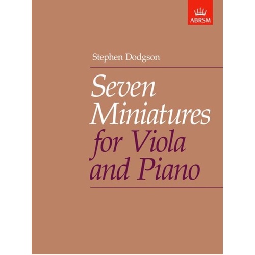 Seven Miniatures for Viola and Piano by Stephen Dodgson - Viola Sheet Music