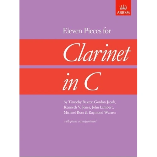 Eleven Pieces for Clarinet in C by ABRSM, Clarinet Solo, 32 Pages