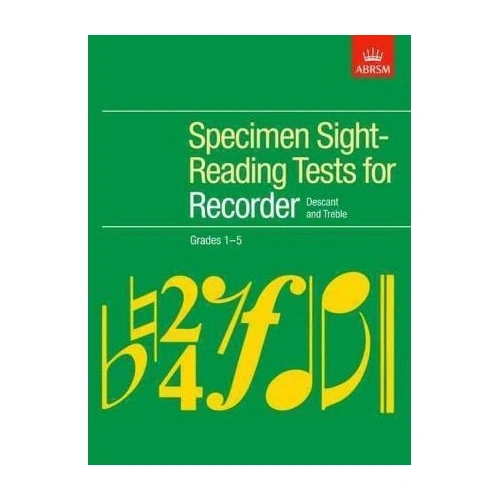 ABRSM Recorder Specimen Sight Reading Tests Grades 1-5