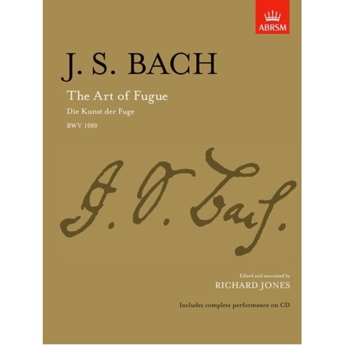 The Art of Fugue - Piano Sheet Music with CD by Richard Jones