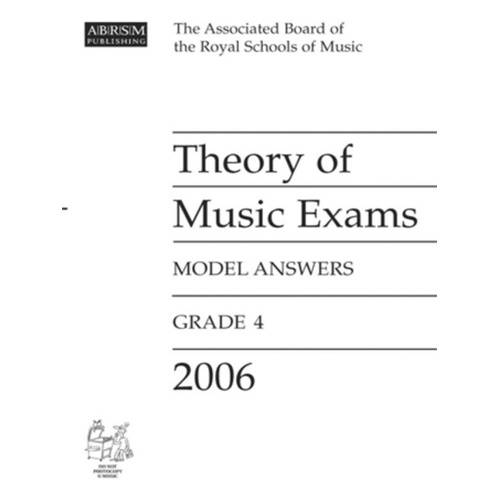A B Theory of Music Answers Grade 4 2006