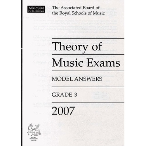 A B Theory of Music Answers Grade 3 2007
