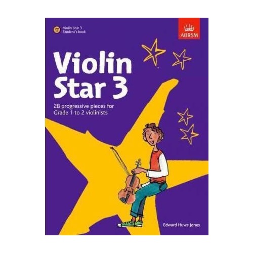 Violin Star 3 Student's Book with CD by Edward Huws Jones - ABRSM, 28 Pages, Beginner Violin Repertoire and Activities