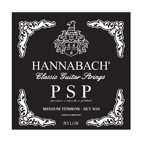 Hannabach 850PSP Precision Smooth Polished Classical Guitar String Set - Medium