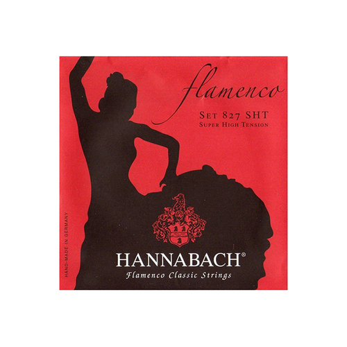 Hannabach Classical 827SHT Flamenco Set - Red (Super High Tension)