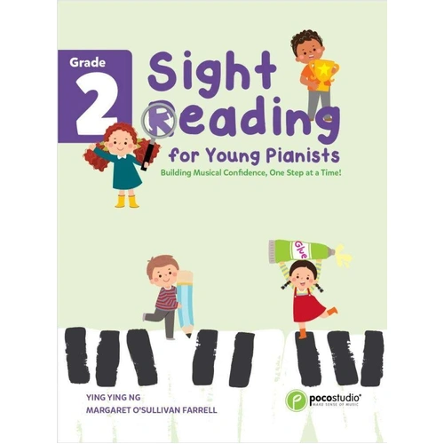 Sight Reading for Young Pianists Grade 2 by Margaret O'Sullivan Farrell & Ying Ying Ng, Poco Studio, 56 Pages, Piano