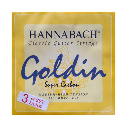 Hannabach Goldin Super-Carbon Treble Strings - Medium/High Tension