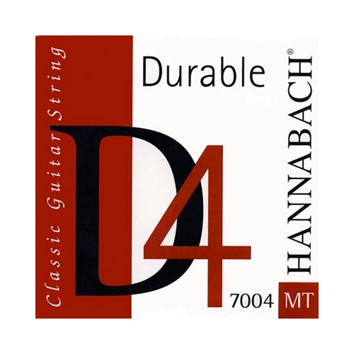 Hannabach Classical Guitar String Single Durable D4 7004MT Black Medium Tension