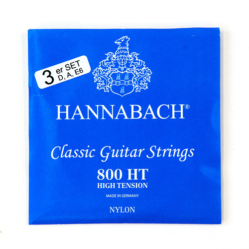 Hannabach Classical Basses-800HT Singles D-A-E High Tension Strings