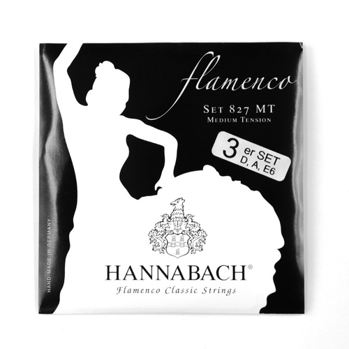 Hannabach 827MT Medium Tension Classical Basses Strings (D-A-E) - 3 Singles