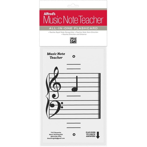Alfred's Music Note Teacher All-in-One Flash Card - Double-Sided Educational Resource