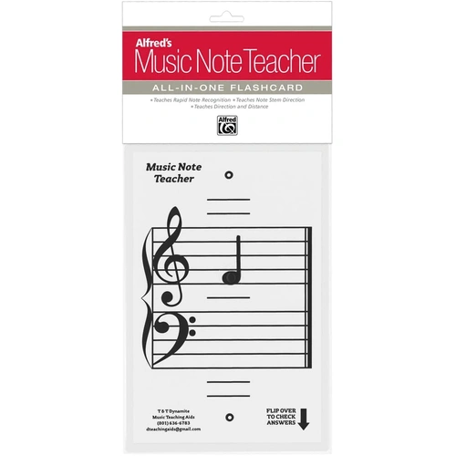 Alfred's Music Note Teacher All-in-One Flash Card - Double-Sided Educational Resource
