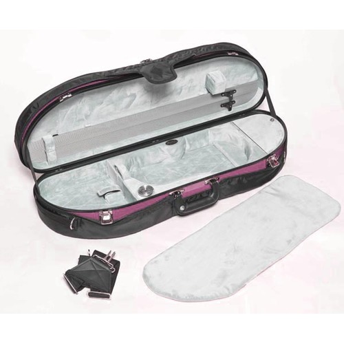 Half Moon Violin Case-Bobelock Fibreglass-Pink