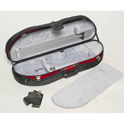 Half Moon Violin Case-Bobeloock Fibreglass-Red