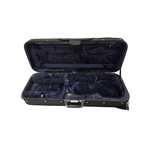 Bobelock Oblong Viola Case - Velour - Blue 16in - Sturdy Wood Shell, Lockable Latch, Backpack Straps, Padded Interior, 4.1kg
