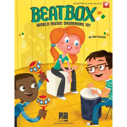 Beatbox World Music Drumming 101 by Hal Leonard - Classroom Instrument, 48 Pages, Grades 2-5, Includes Online Audio Tracks and PDFs