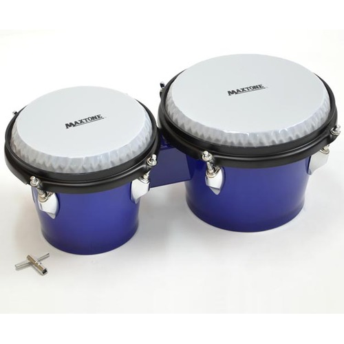 Bongos-Plastic w/Plastic Heads 7in/8in Blue