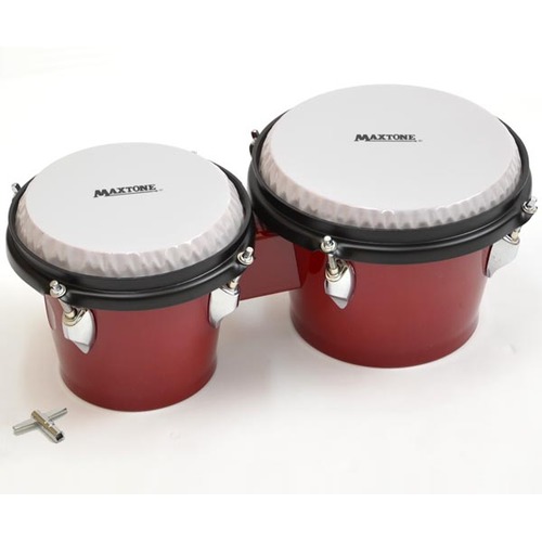 Bongos-Plastic w/Plastic Heads 7in/8in Red