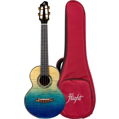 Flight A10FM Faded Blue 10th Anniversary Tenor Ukulele with Deluxe Gig Bag